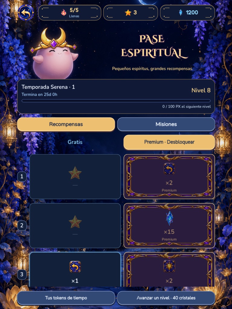 Recompensas y misiones del Pase Espiritual